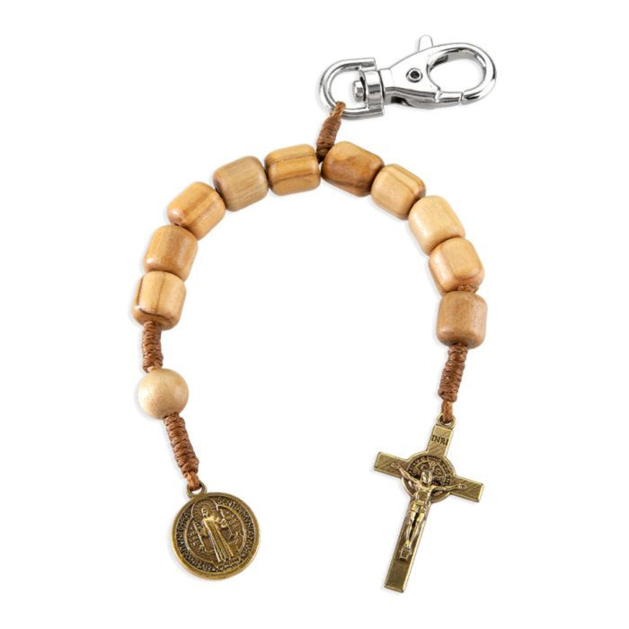 Backpack Clip St Benedict One Decade 10mm Wood