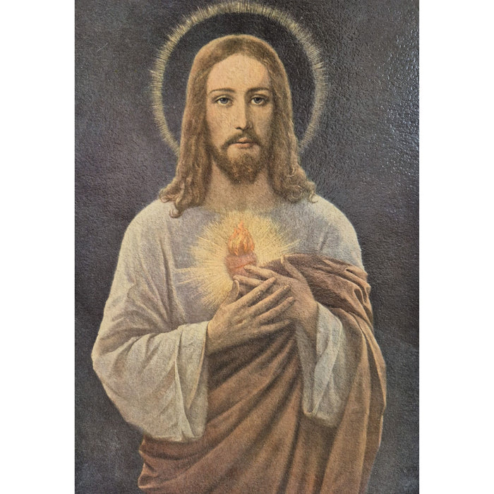 Vintage Sacred and Immaculate Hearts Board Print