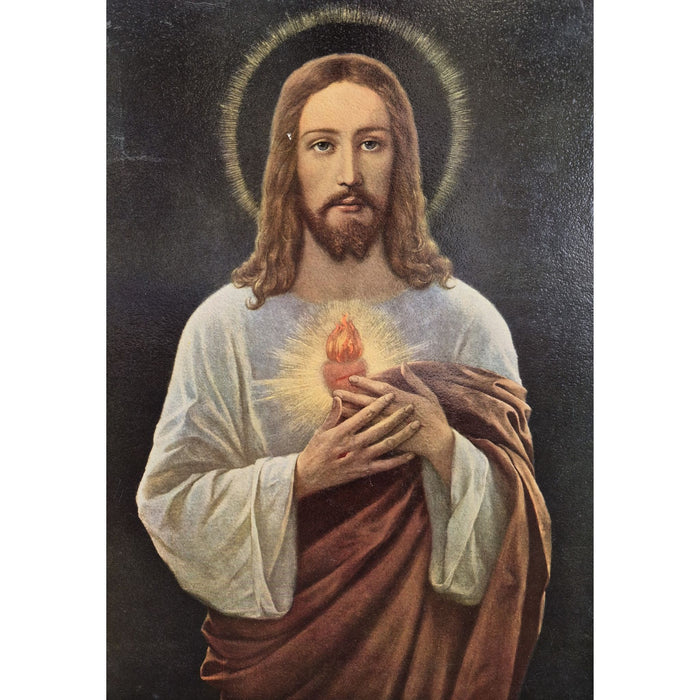 Vintage Sacred and Immaculate Hearts Board Print