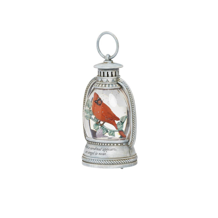 Lantern "When a Cardinal Appears" 5" Lighted Snow Globe
