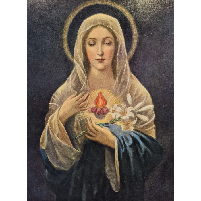 Vintage Sacred and Immaculate Hearts Board Print
