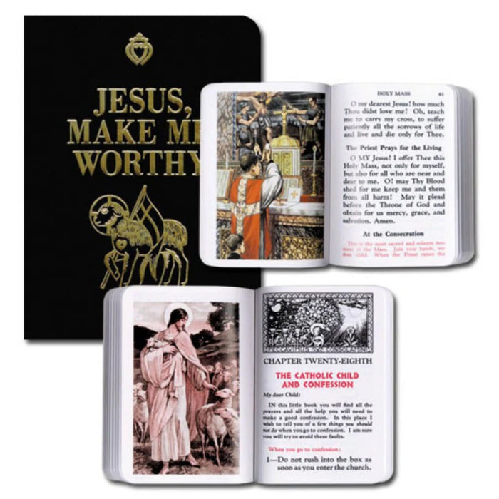 Missal "Jesus, Make Me Worthy" in Black (Ages 6-10)