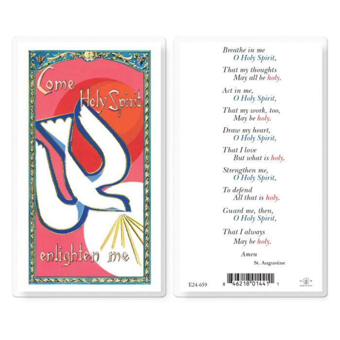 Confirmation Holy Spirit Enlighten Me Holy Card