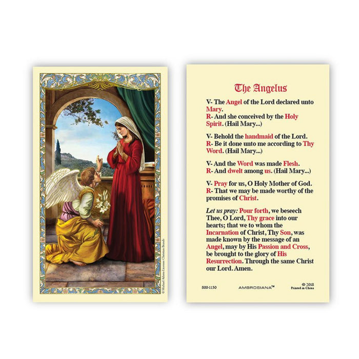 The Angelus Holy Card
