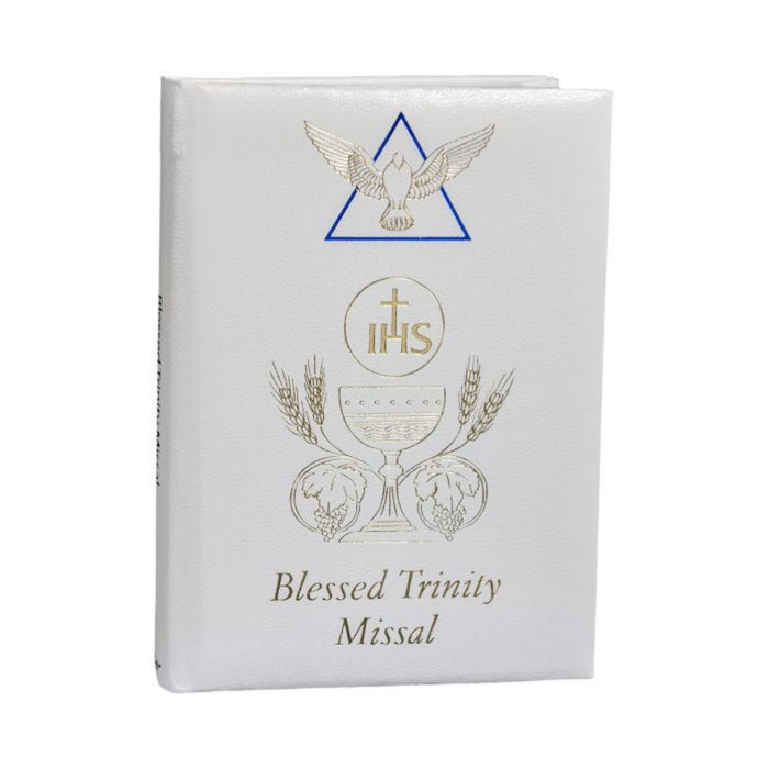 Blessed Trinity Missal with New Mass White and Gold Stamped Cover