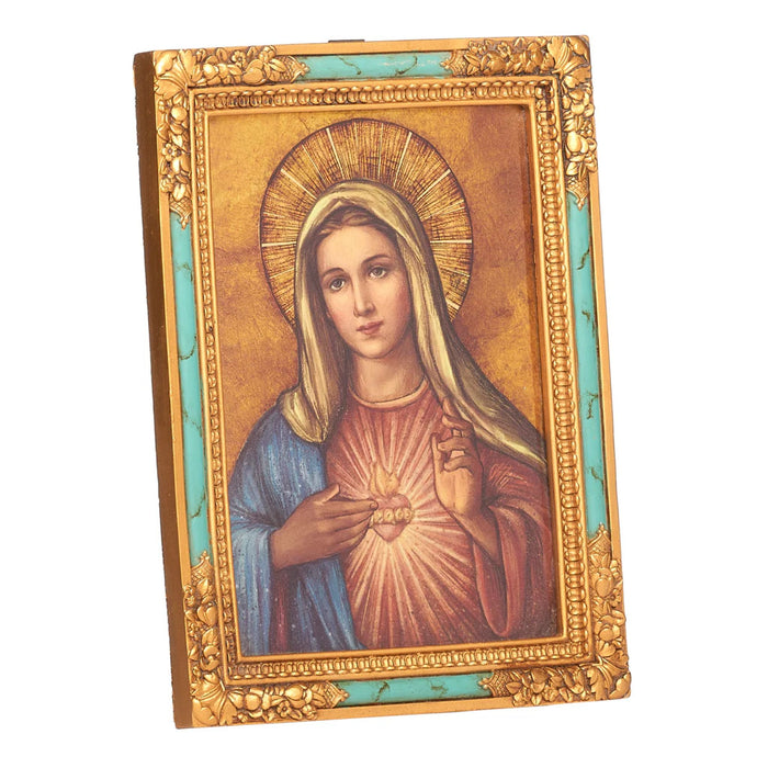 Framed Plaque Immaculate Heart 7" Resin