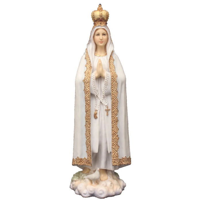 Our Lady of Fatima in fully hand-painted color 10"