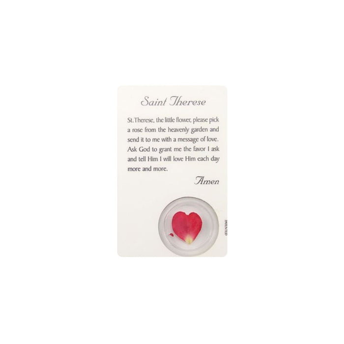 St Therese Prayer Card with Medal