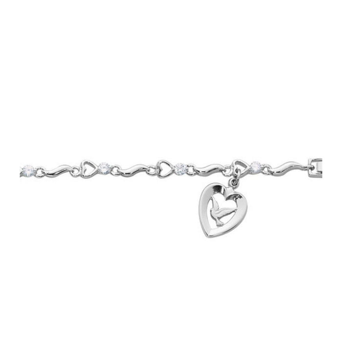 Bracelet with Holy Spirit in Heart Charm