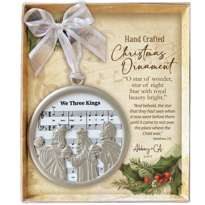 Christmas Carol Ornament "We Three Kings"
