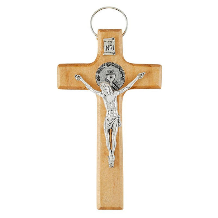First Communion Crucifix Wood with Chalice