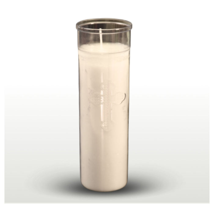6 Day Candle insert in Clear Plastic Casing