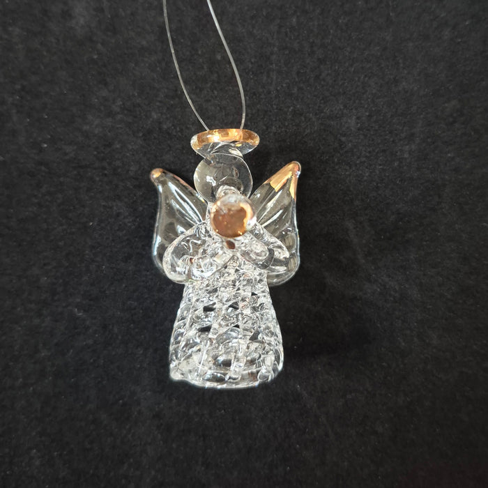 Spun Glass Mini Angel Ornaments