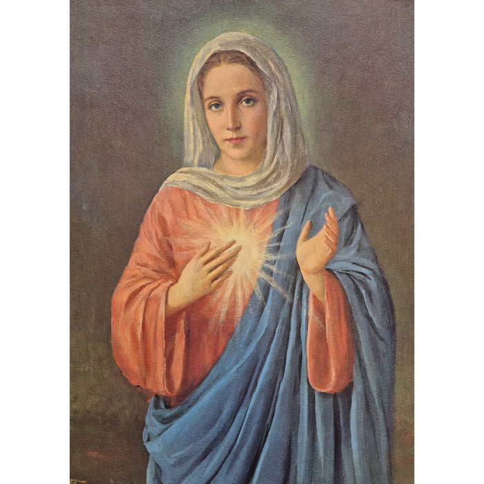 Vintage Sacred and Immaculate Hearts Board Print