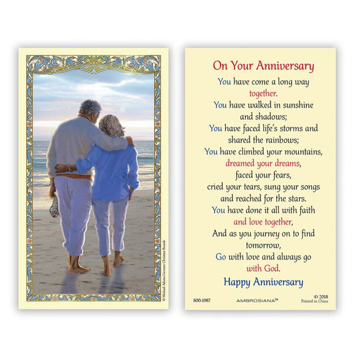 Wedding Anniversary Holy Card