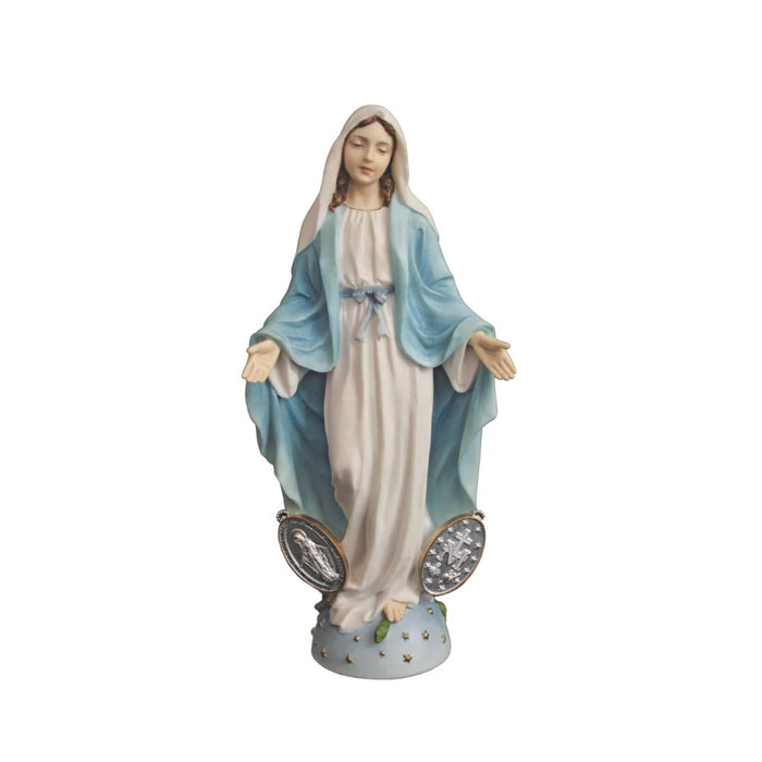 Miraculous Medal in fully hand-painted color 7.75"