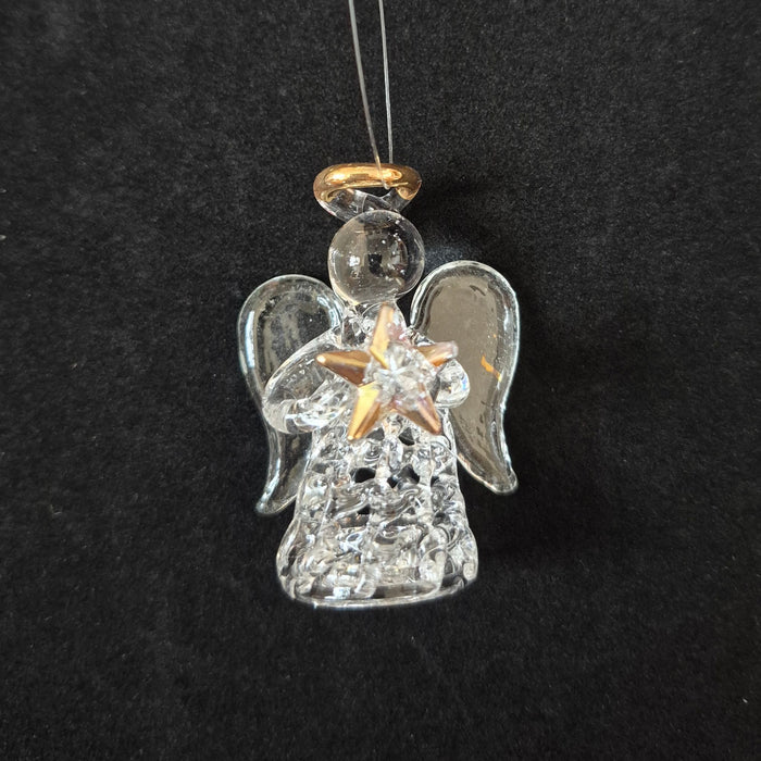Spun Glass Mini Angel Ornaments