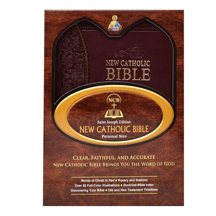 St. Joseph New Catholic Bible in Burgundy (Gift Edition-Personal Size)