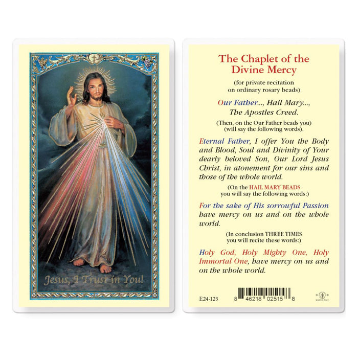 Holy Card Chaplet of the Divine Mercy