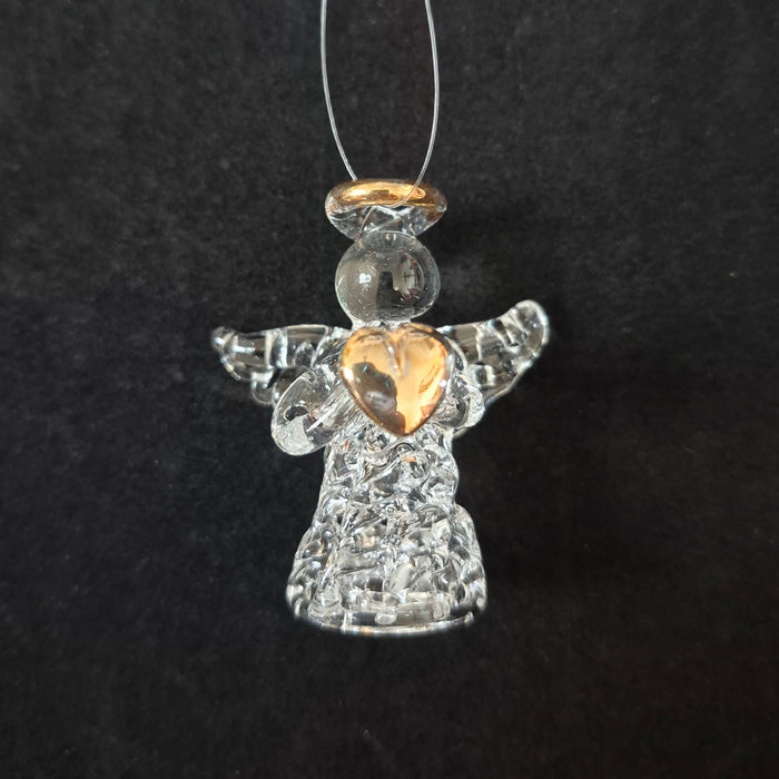 Spun Glass Mini Angel Ornaments