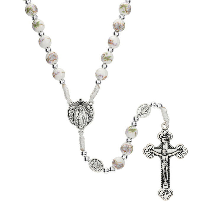 Pink Floral Mary's Garden Rosary