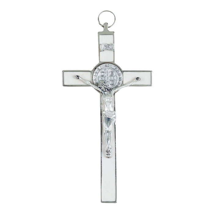 Enamel St Benedict Crucifix 8" High