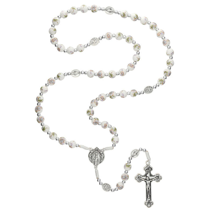 Pink Floral Mary's Garden Rosary