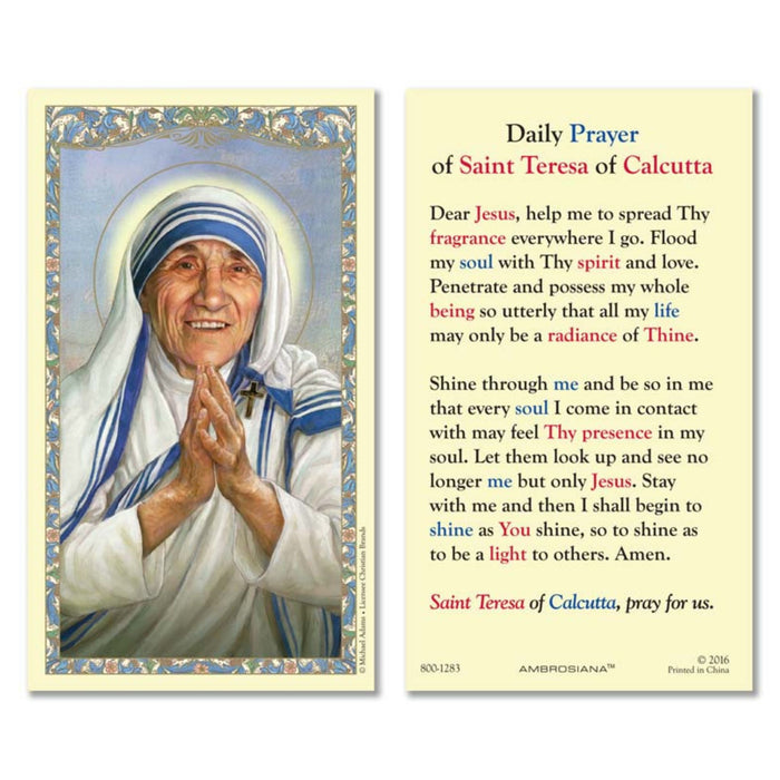St Teresa Prayer Holy Card