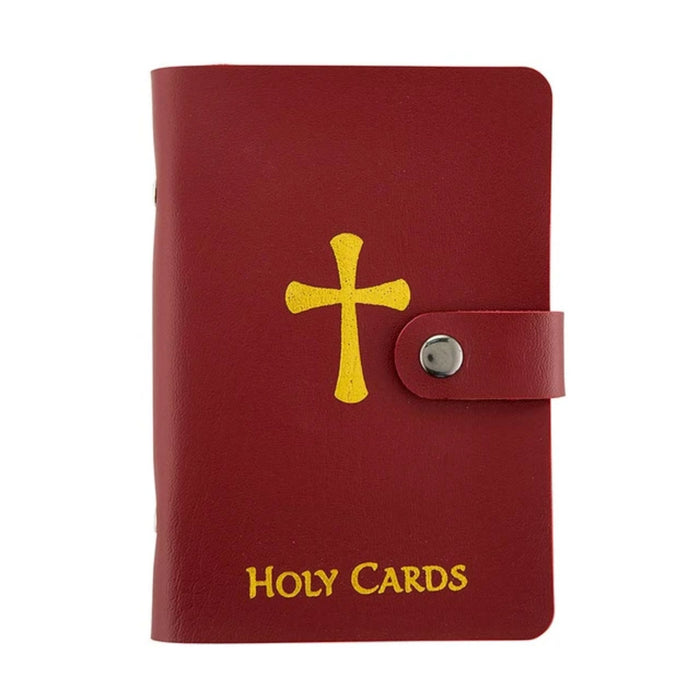 Holy Card Holder in Maroon