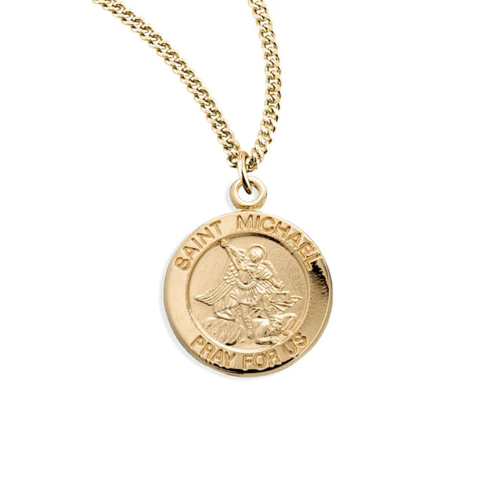 St Michael 16kt Gold Over Sterling on 18" Chain