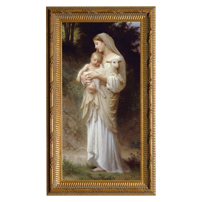 L'Innocence Ornate Gold Framed Art 5" x 10"