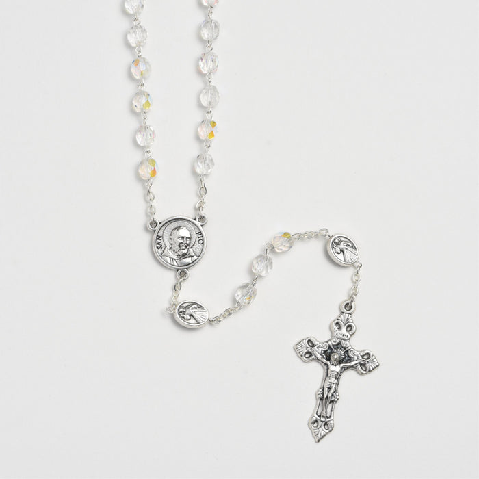 Rosary Padre Pio and Crystal Beads