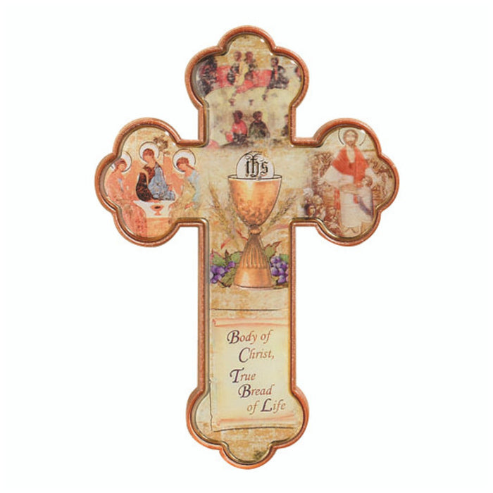 First Communion Cross 4.5" x 3" Acrylic