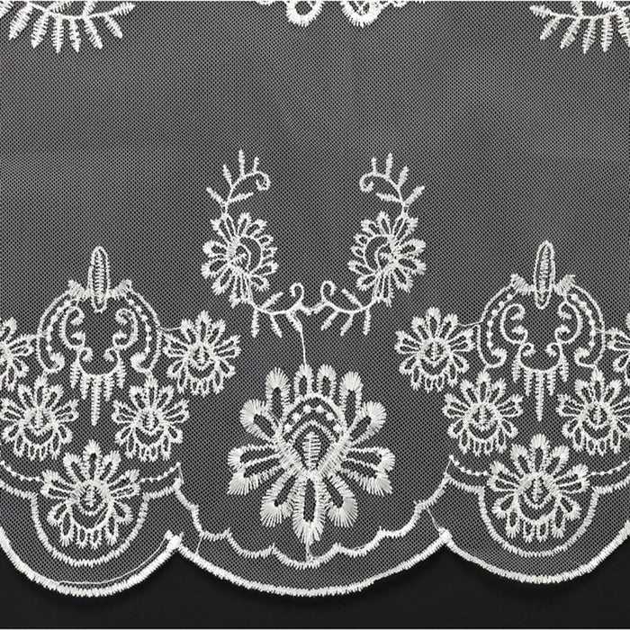 White Ornate Floral Chapel Veil