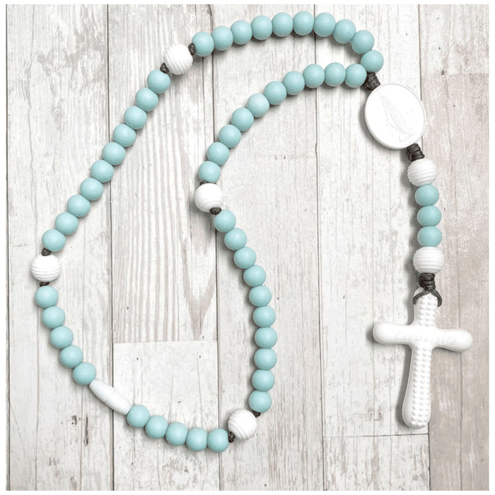 Baby Rosary John the Baptist Blue Silicone
