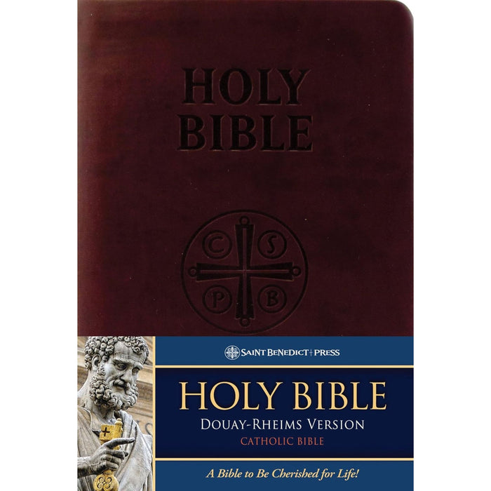 Douay Rheims Burgundy Faux Leather