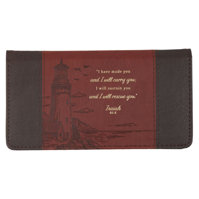 Checkbook Cover "Have Made You" Walnut Brown