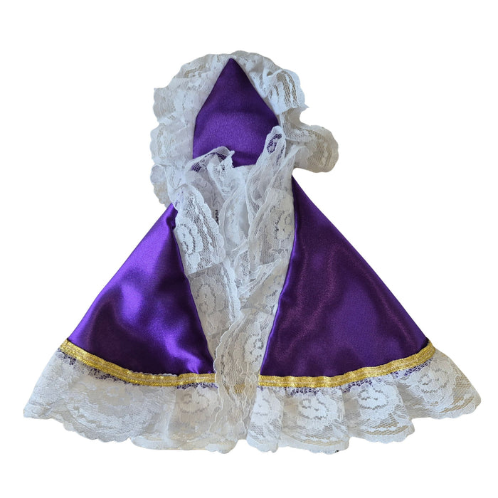 Gown for Infant of Prague 8" Purple
