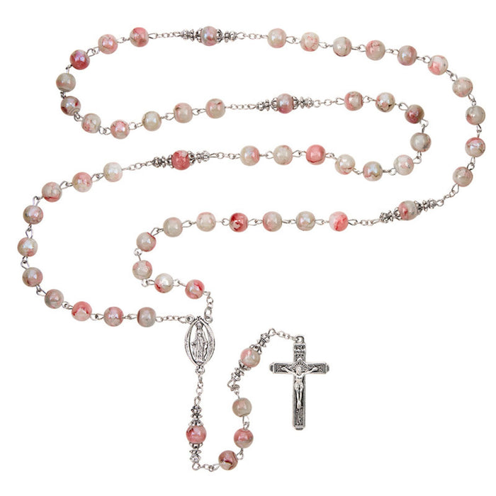 Marbled Glass Our Lady of Grace Rosary
