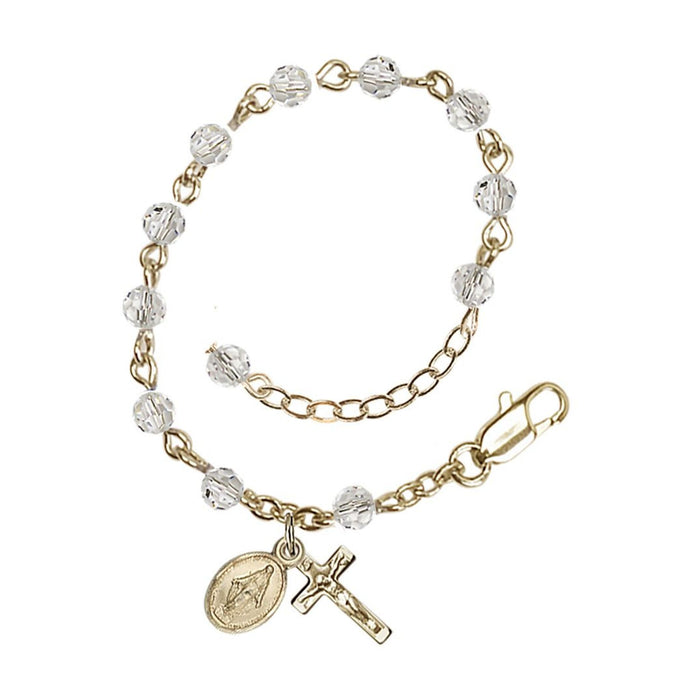 Child Rosary Bracelet Crystal Swarovski Beads