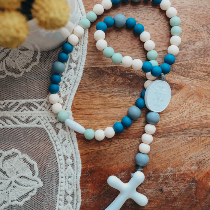 Baby Rosary Assis Blue Silicone