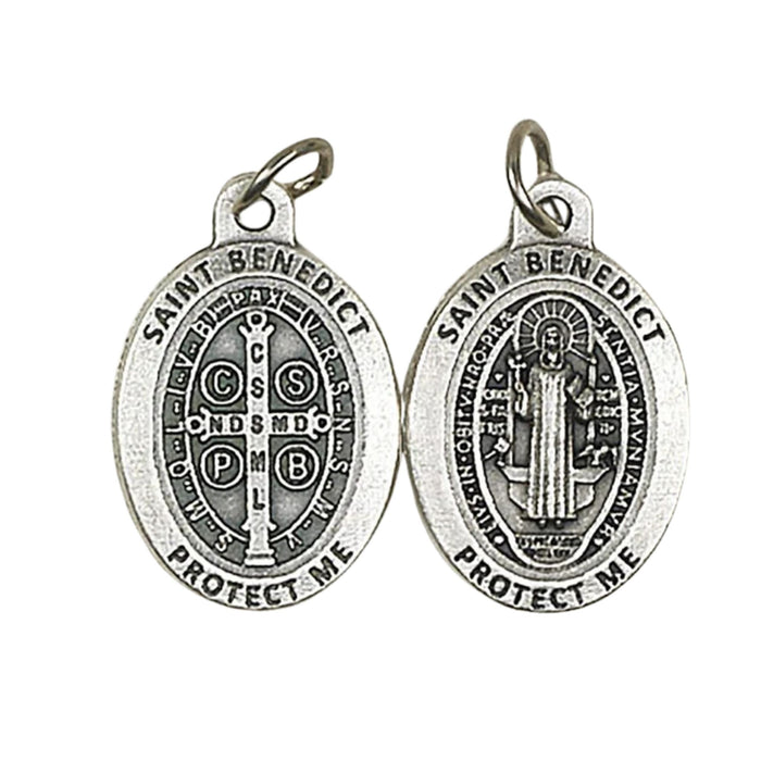 St Benedict Protect Me 1" Oval Medal