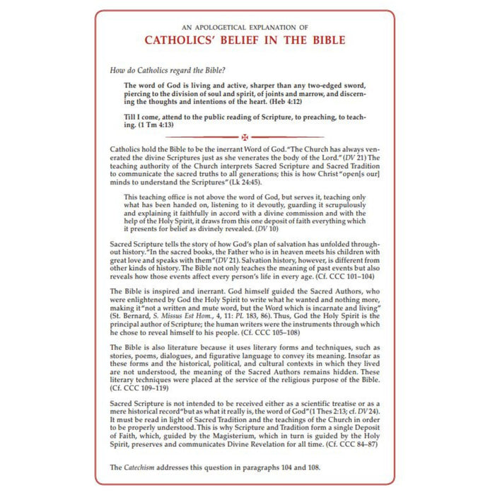 The Didache Bible with Commentaries Based on the Catechism of the Catholic Church