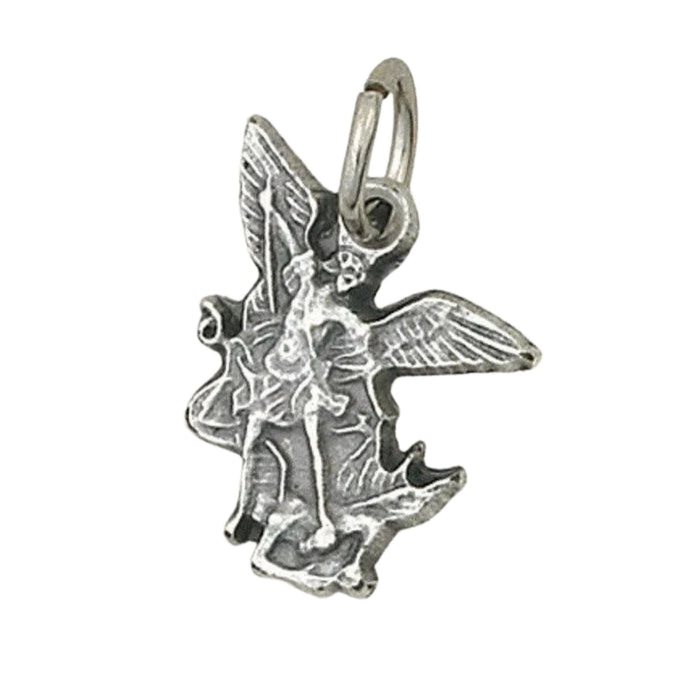 St Michael Silhouette 0.75" Oxidized Medal