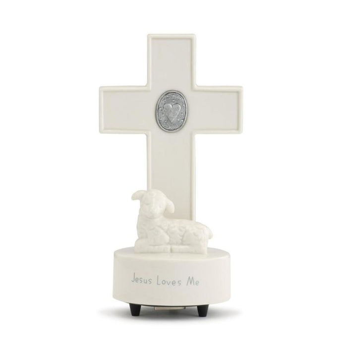 Jesus Loves Me Medallion Musical Cross