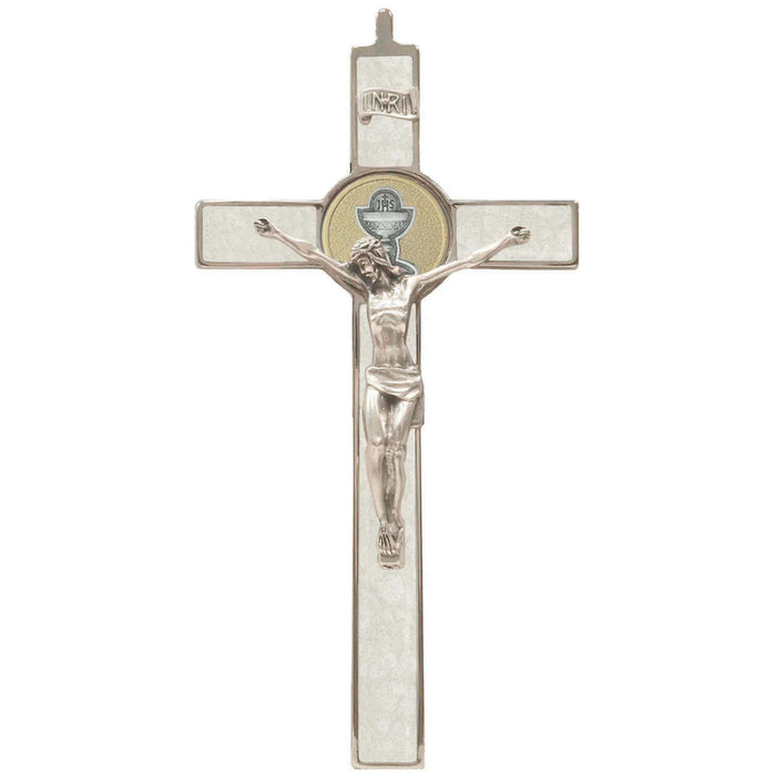 First Communion Wall Crucifix Imitation Mother Of Pearl Inlay