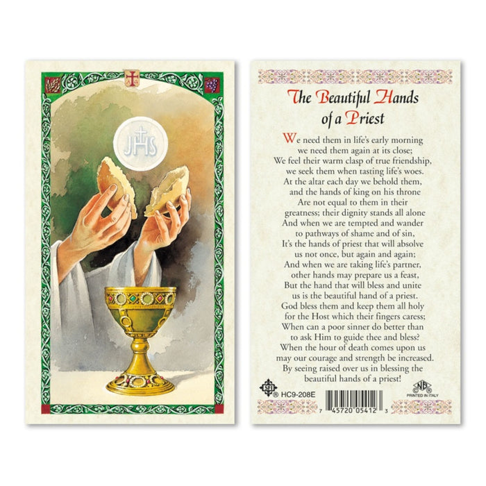 The Beautiful Hands of a Priest Holy Card