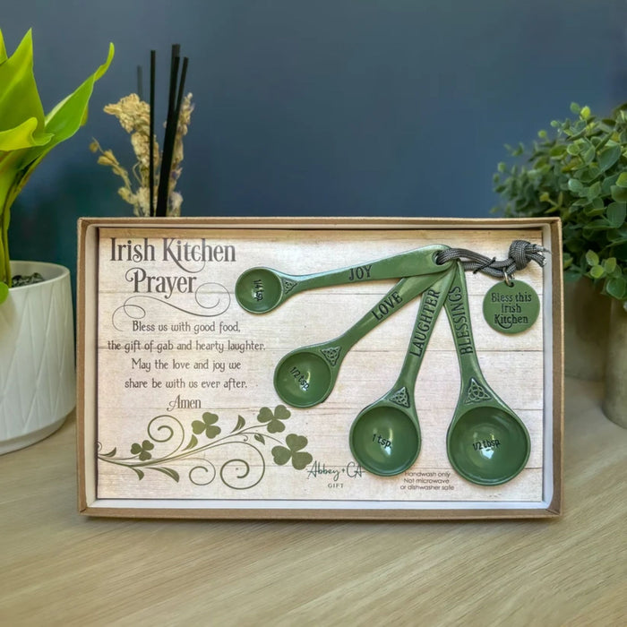 Measuring Spoons 4 Piece Set Irish Kitchen Prayer
