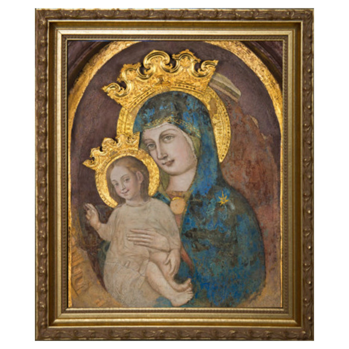 Mater Ecclesiae Our Lady of the Column Restored Gold Framed Art 8" x 10"