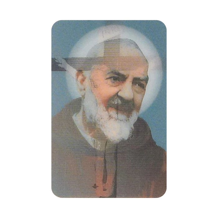 Padre Pio Holographic 3D Cards